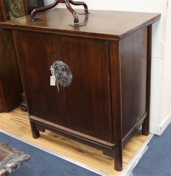 A Korean elm side cabinet W.98cm